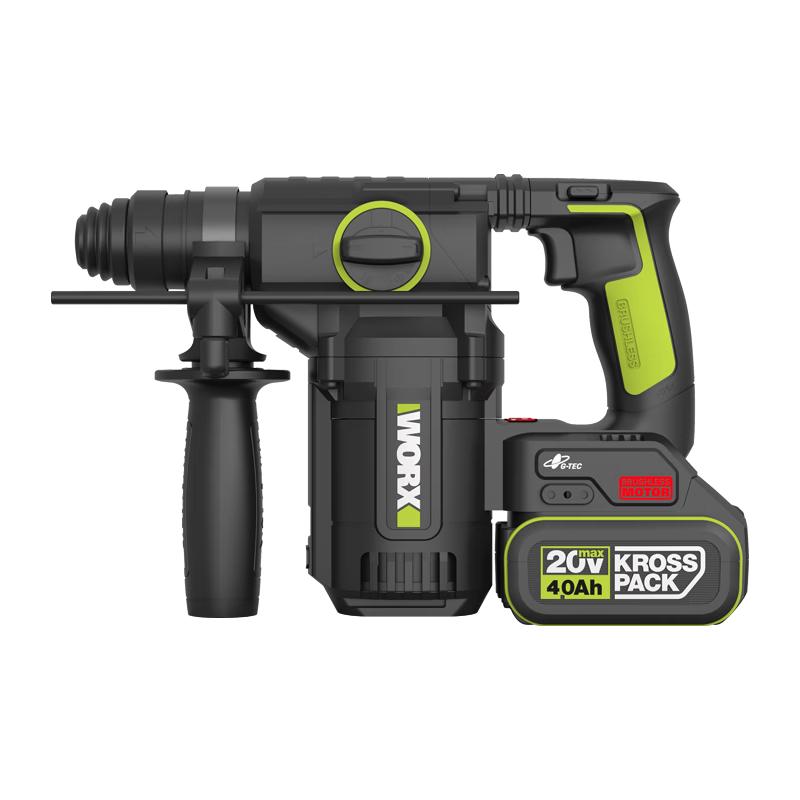 

WORX 20V WU384R Brushless Cordless Rotary Hammer Drill with Dust Collection CN plug (adapter included)