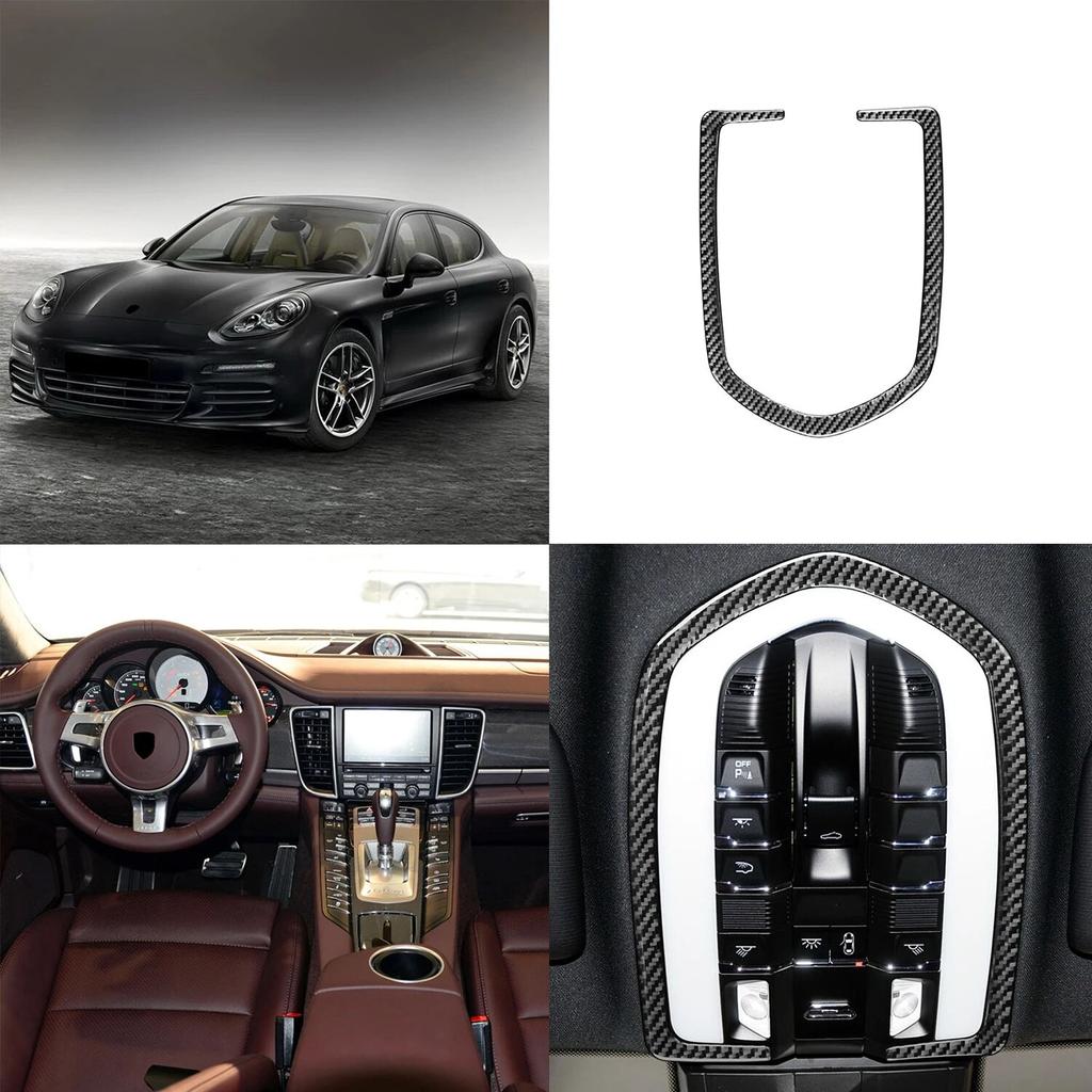 For Porsche Panamera 2010-2016 Carbon Fiber Front Reading Light Decorative Strips Car Interiors Accessories Decoration Sticker