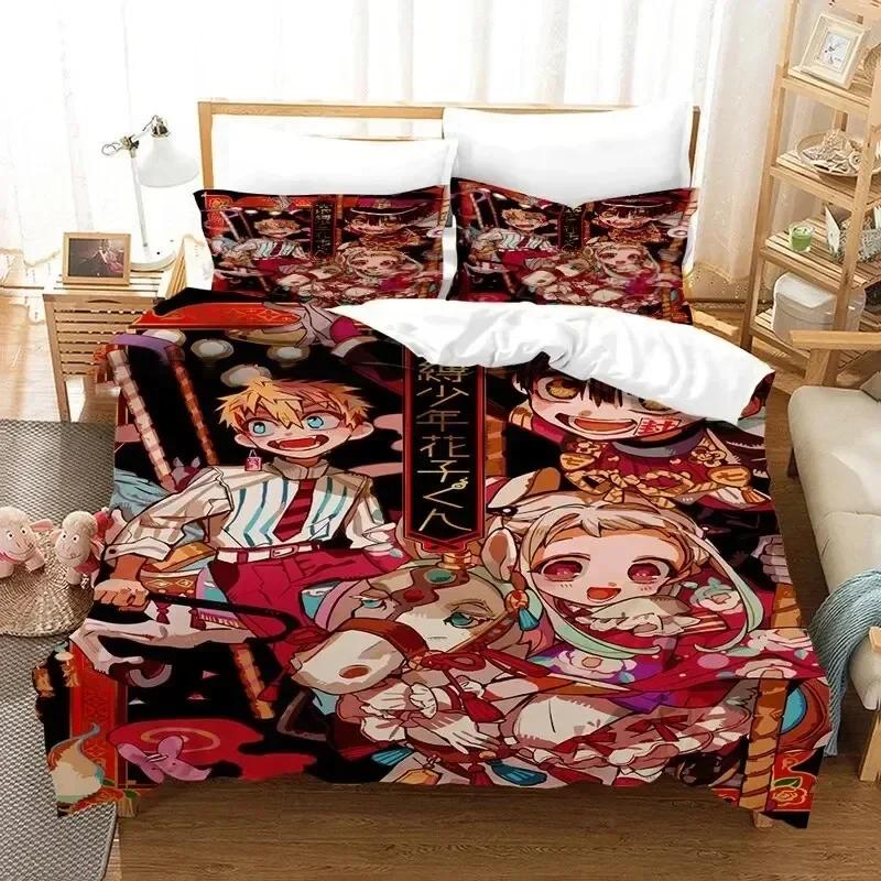 Anime Toilet Bound Hanako-Kun Bedding Set Duvet Cover Sheet Printed Bed Set Pillowcase Full Queen King Size Comforter Bedroom