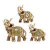 Elephant Decor Ornament Creative Modern Elephant Sculpture Resin Elephant Statues for Desktop Indoor Bedroom Shelf Home Decor