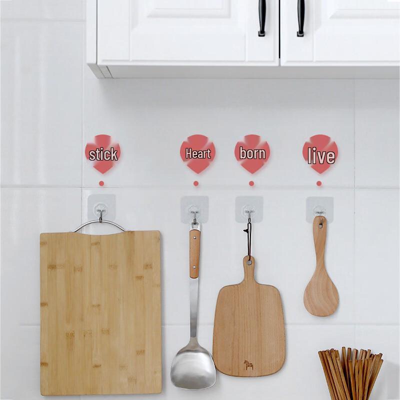 Deou Starlight Heavy Duty Adhesive Transparent Hooks