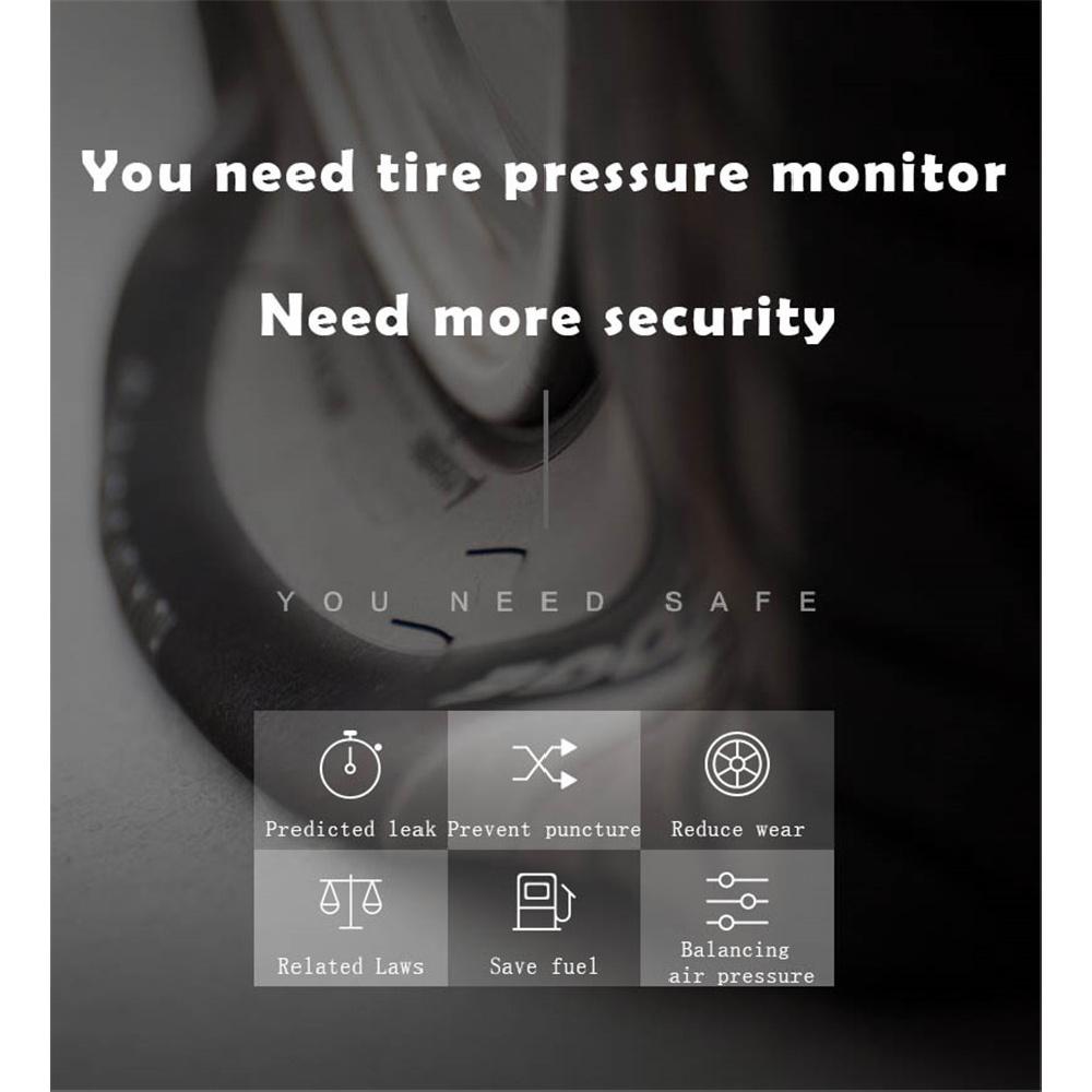 Car Tpms Usb Tire Pressure Monitor Alarm System 4 External Sensor For Android Car Dvd
