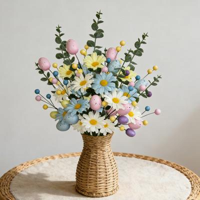 Easter Egg Stems Spring Artificial Floral Picks Simulated Foam Egg Branch for Home Vase Filler Table Centerpiece