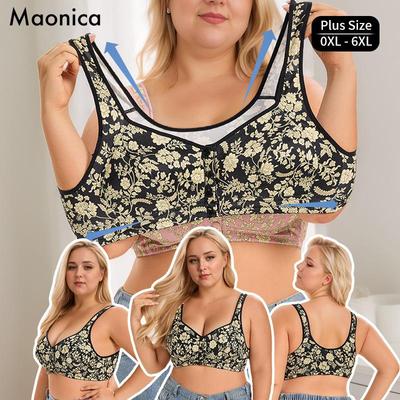 0XL-6XL Podprsenky pro plnoštíhlé Bez kostic Camisole s předním zapínáním Spodní prádlo