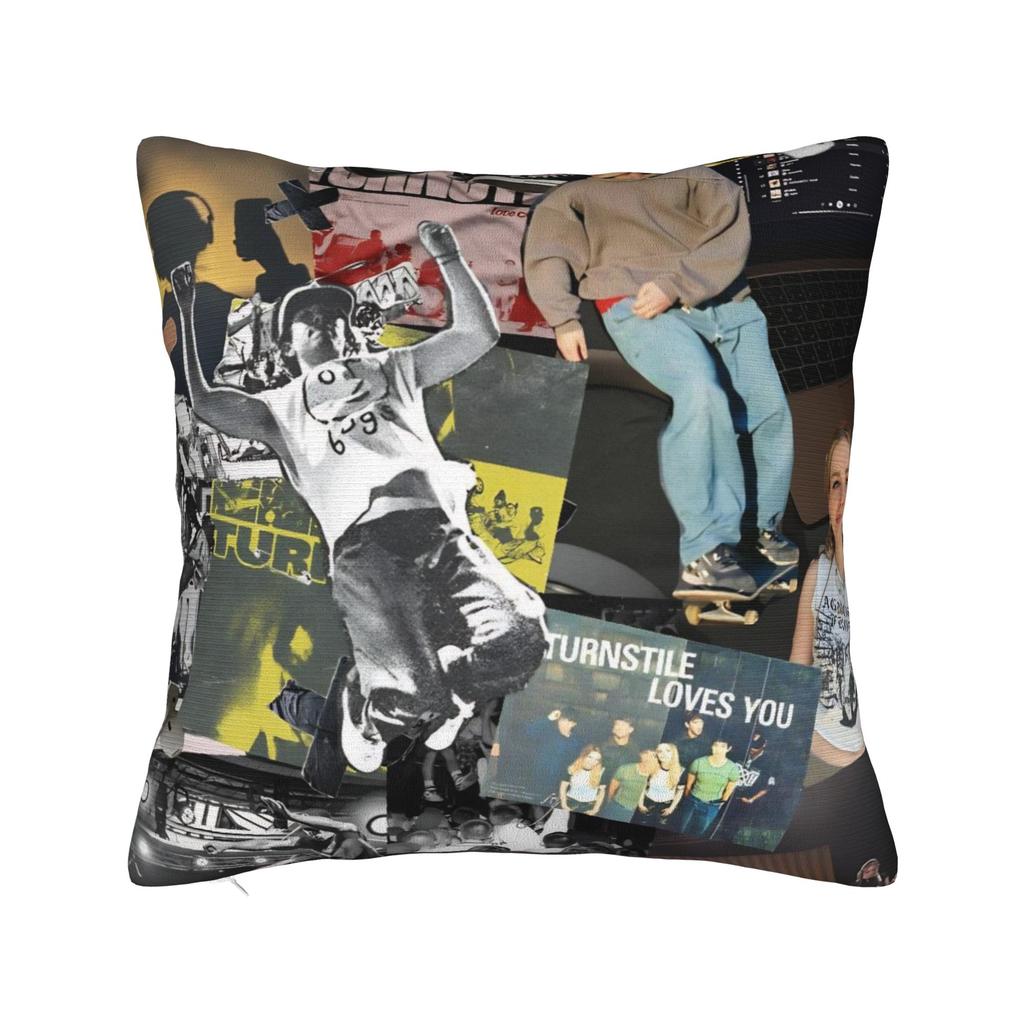 Decorative Pillow Covers Turnstile Rock Band Tour Merchandise Living Room  Throw Pillow Case Cover Square Multiple Sizes