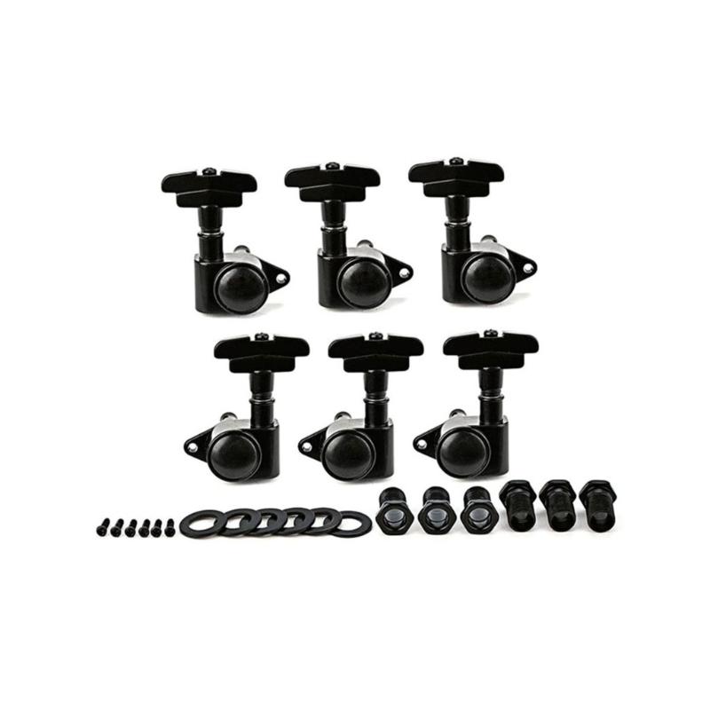 6Pcs Guitar Tuning Pegs 3R3L Tuner Machine Heads 1:21 Sealed Art Decor Rotomatic Tuners Head Replacement with 3 Colors