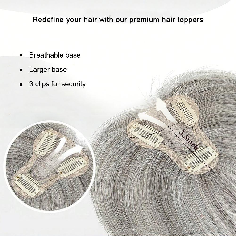 Clip In Natural Synthetic Hair Bangs Fringe Hair Pieces Middle Part Hair Extension Topper For Women Hair Loss