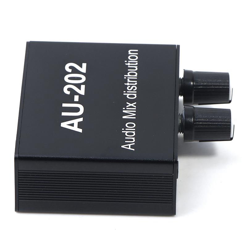 Stereo Mixer Audio Distributor For Headphone External Power Amp Volume