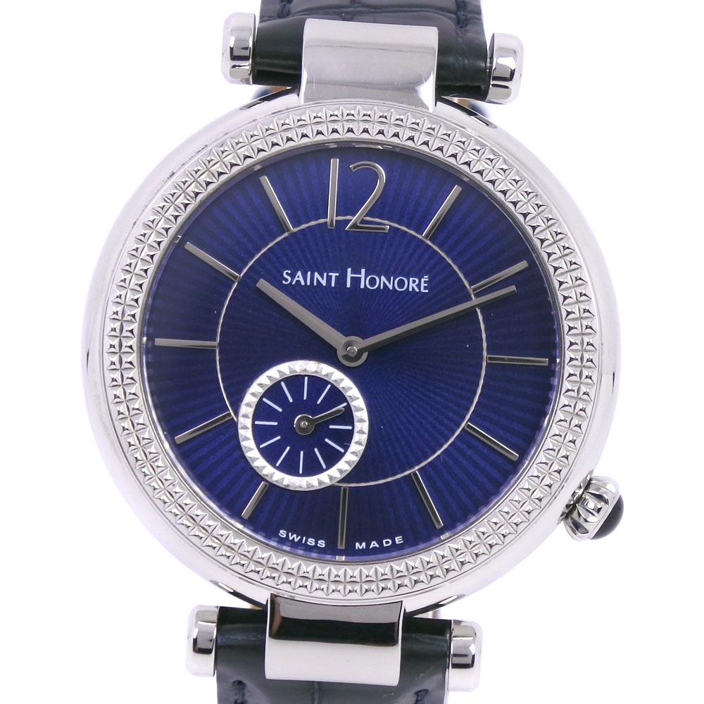 

SAINT HONORE Aude Sea Годинники SN7620211DFIN Синій циферблат Нержавіюча сталь/шкіра Кварцовий Мала секундна стрілка унісекс Вживаний