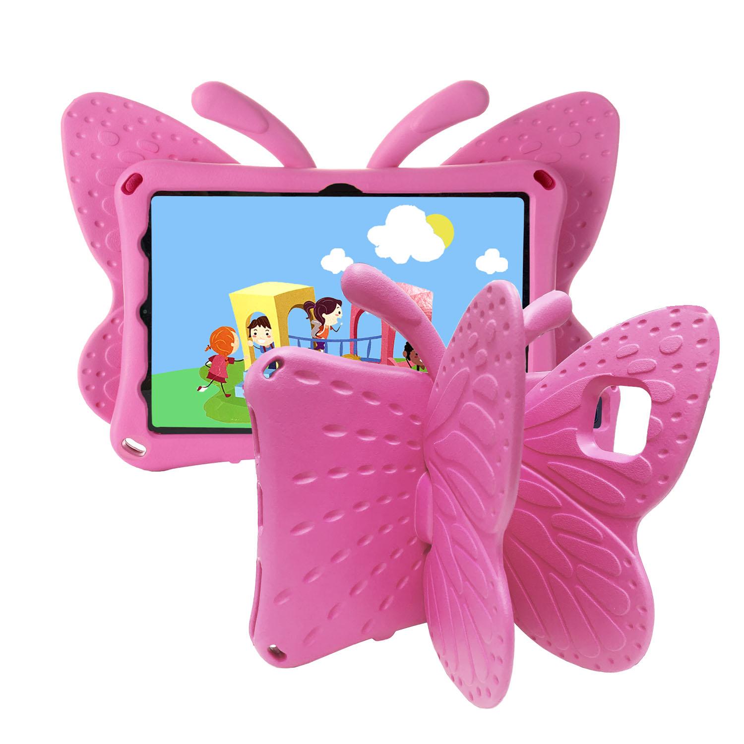 

EVA Kids Funda Tablet Case Universal for Teclast M40 Pro SE P20 HD 10.1 inch Cute Cartoon Stand Cover Folding Wings 3D Butterfly Teclast M40 Pro 2023 розы красного