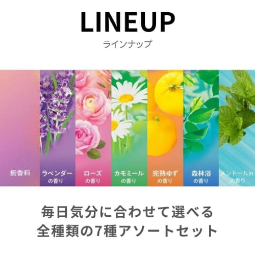 [7-Type Assortment Set] MegRhythm Steam Hot Eye Masks, 7 Types X 5 Masks Each, 35 Masks Per Pack, Includes 7 Trial Cotton Sets