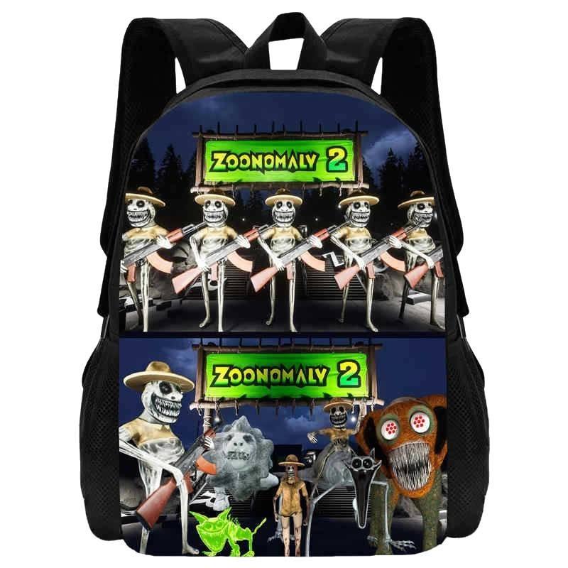 Cute Zoonomaly School Backpack With Fun Prints For Boys And Girls 15 Inch