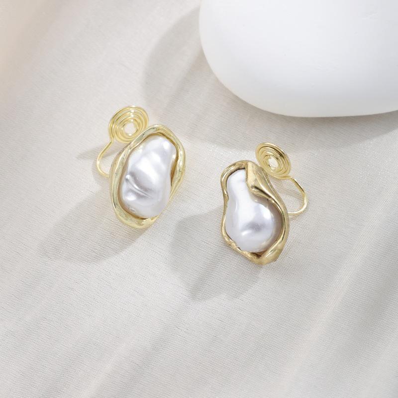 Kamelie Mückenspirale Halter Perlenblume Retro Ohrclips Ohrringe - Kein Piercing erforderlich