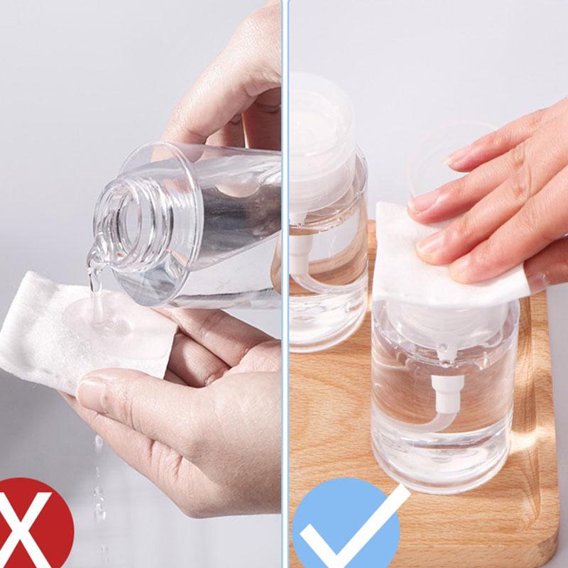 100ml Nail Refillable Bottles Empty Press Pump Dispenser Nail Art Polish Remover Cleaner Makeup Bottle Manicure Tool