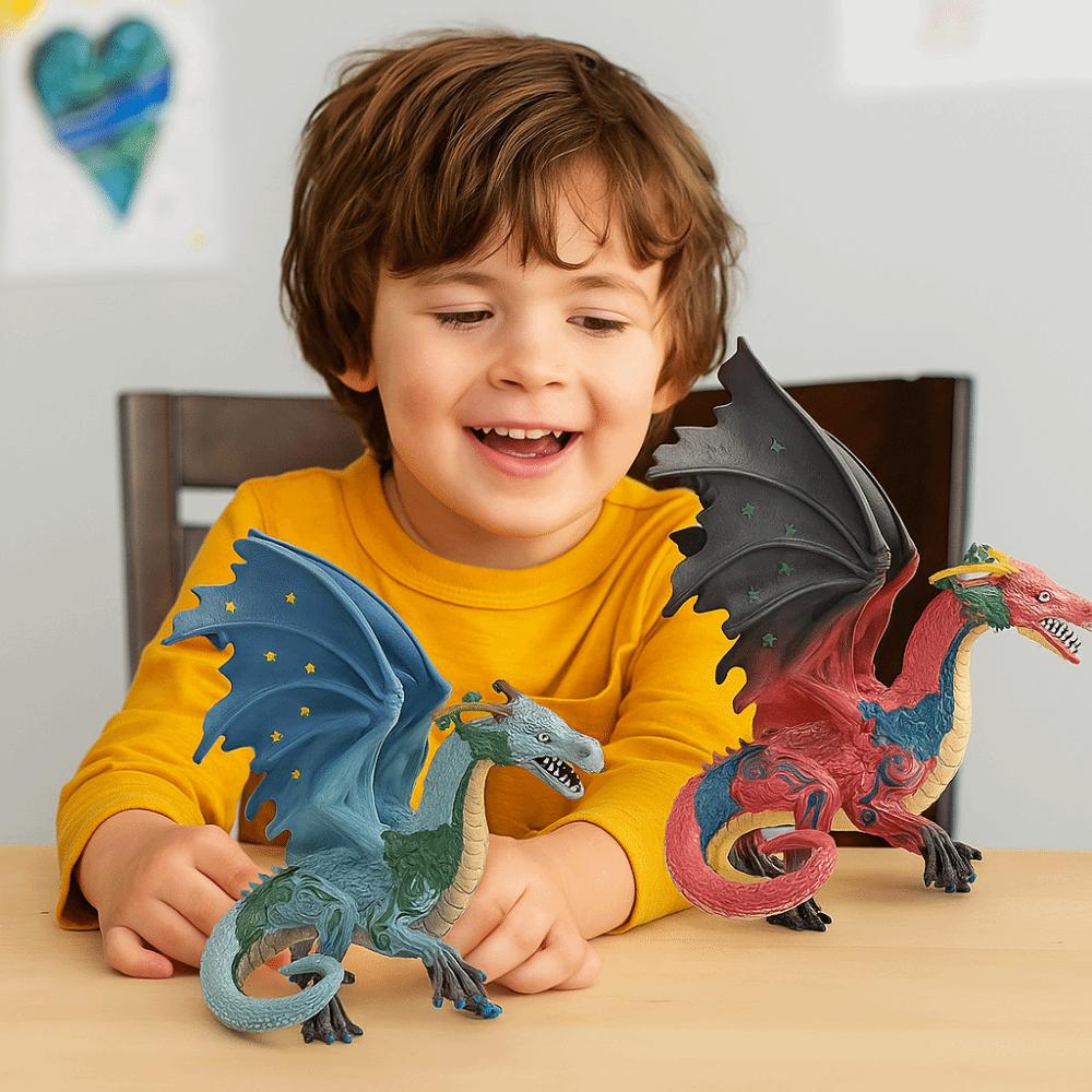 Handmad Myth Dragon Figures Simulation Warcraft Dragon Animal Model  Desktop Decorative