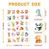 60Pcs Cartoon Animal Stickers Set for Kids Reusable Waterproof DIY Puzzle Learning Cognition Toys Cute Scene Stickers for Books