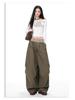 Women's Patchwork High-Waist Slimming Wide-Leg Pants - Spring/Autumn 2026
