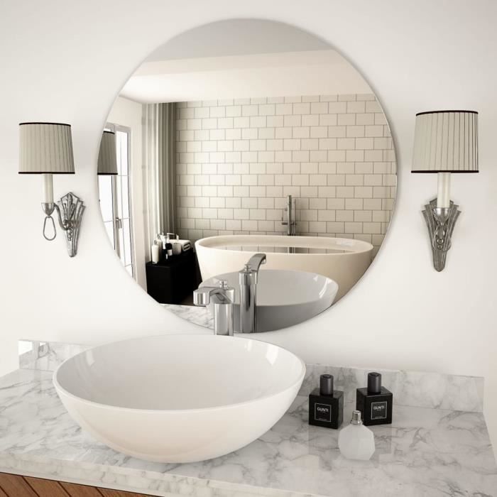 VidaXL Miroir mural 70 cm Rond Verre