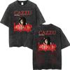 Vintage Washed Cazzu Latinaje Tour  Merch Tshirts Men Women Fashion Aesthetic Tshirt Summer Casual Loose Cotton T Shirts