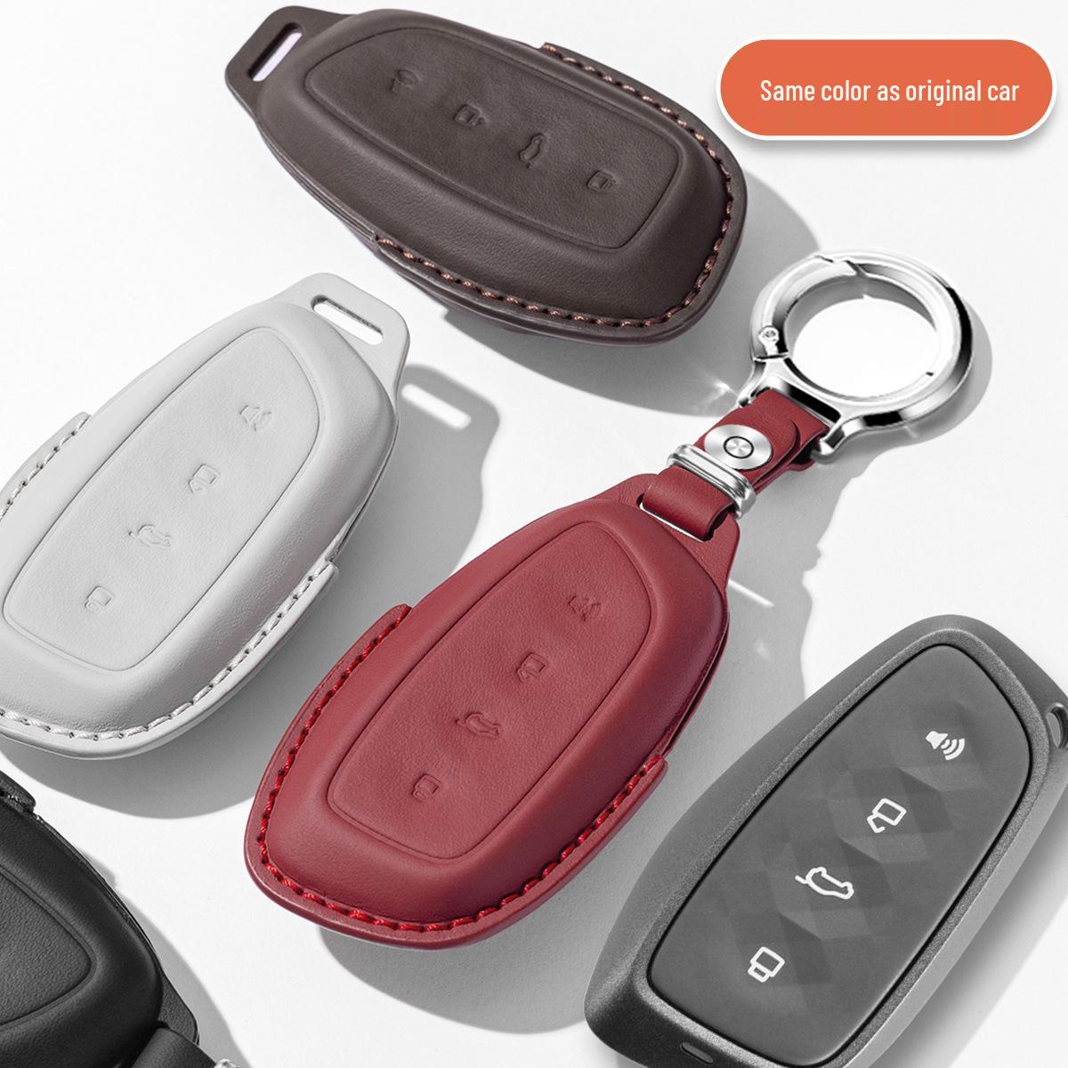 

Genuine Leather Key Cover for Haval Big Dog Xiaolong Max Menglong H9 H5 - Second Gen New Energy