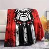 1Pc Georgia Bulldog Print Flannel Blanket, High quality Comfortable for All Seasons, Home Decor, Warmth and Comfort, Perfect for Gifts