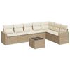 VidaXL Salon de jardin avec coussins 8 pcs beige résine tressée 3219048