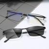 -0.5 -0.75 To -4.0  Half Frame Square Myopia Photochromic Eyeglasses Women Men Uv400 Prescription Glasses Power +0.5 +1.0 To +4