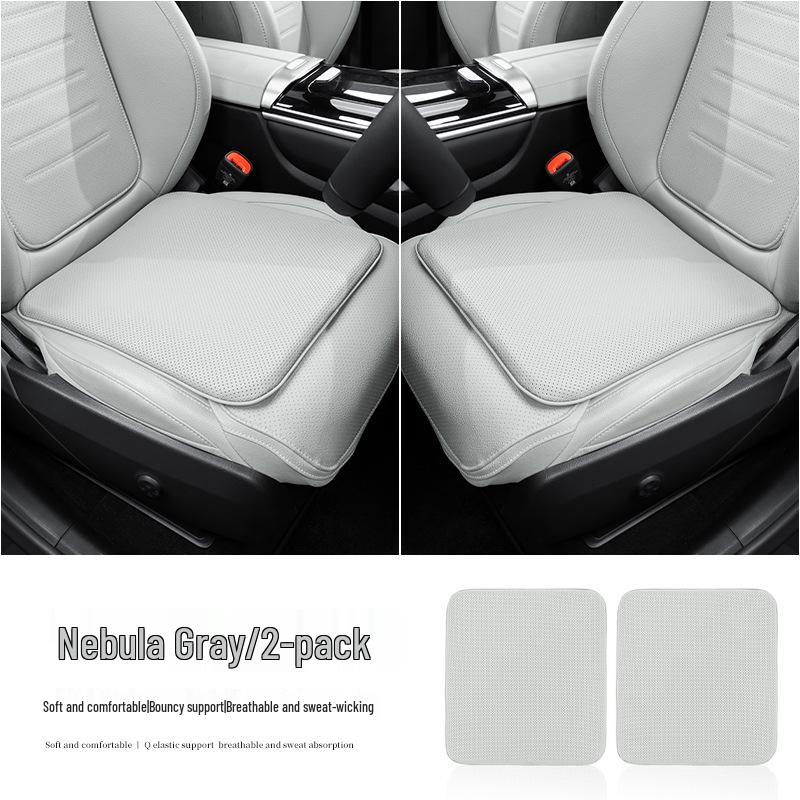 Breathable Nappa Leather Car Seat Cushion - Non-slip, Universal Fit for All Seasons
