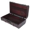 Portable Antique Suitcase Wooden Case Photography Props Craft Decoration Box Ornament