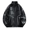 Autumn New Style Trendy Stand Collar Casual Versatile Trendy Men's Leather Jacket
