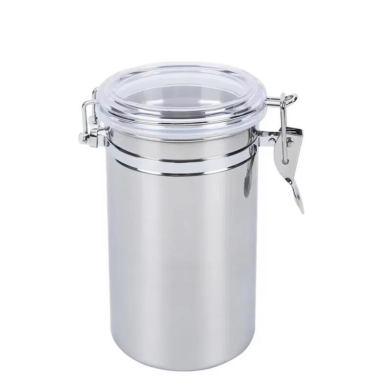 

Герметичная коробка для пищевых продуктов, герметичная банка для хранения из нержавеющей стали 304, коробка для хранения нескольких зерен, банка для хранения специй, кофе, резервуар для хранения свежести 18X12X11CM серый