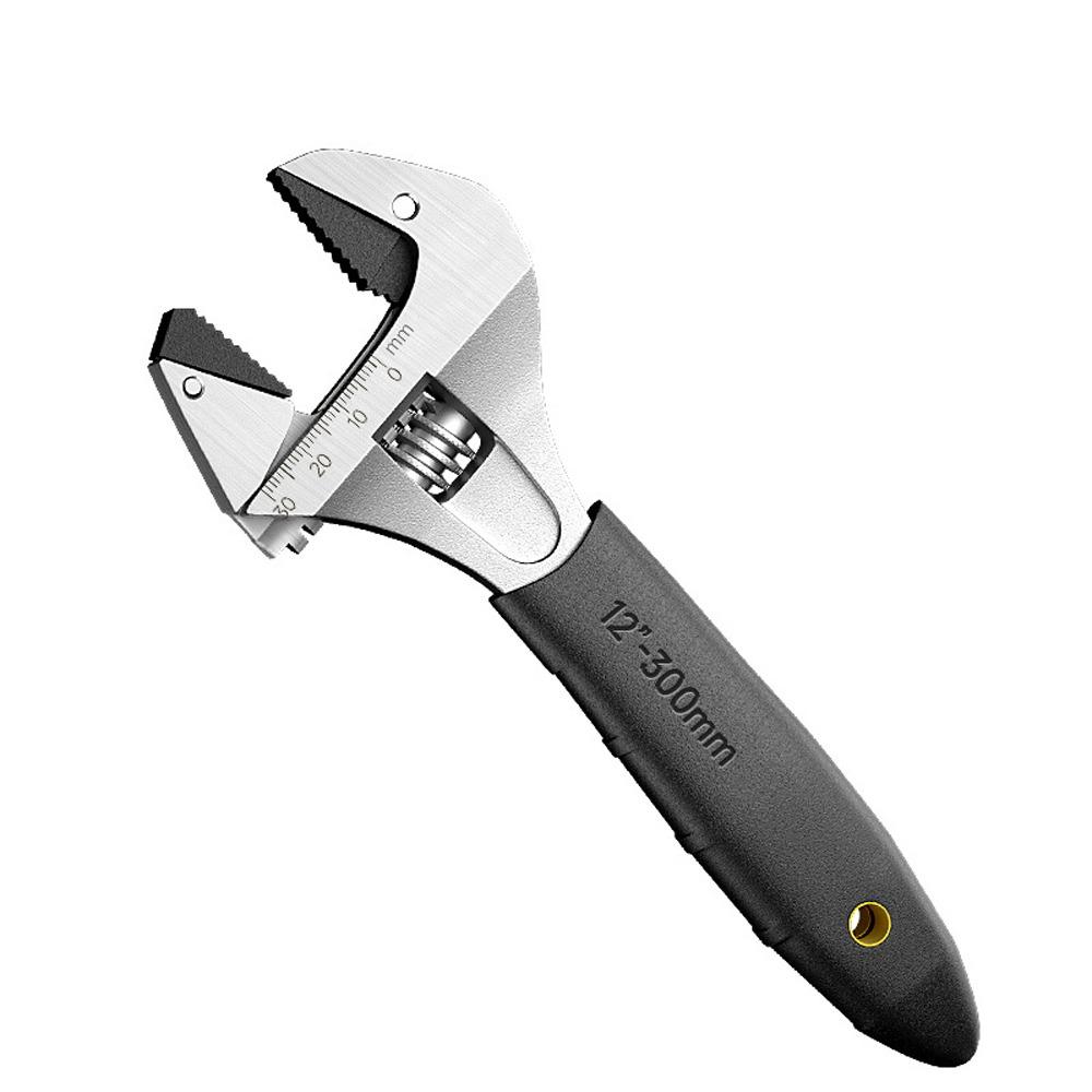 Non-Slip Handle Adjustable Ratcheting Wrench Large Opening Bathroom Wrench Bathroom Installation