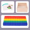 Wooden Box Square Block, Three Dimensional Thinking Puzzle Geometry, Square Three Views, Spatial Children's Math Teaching Aids