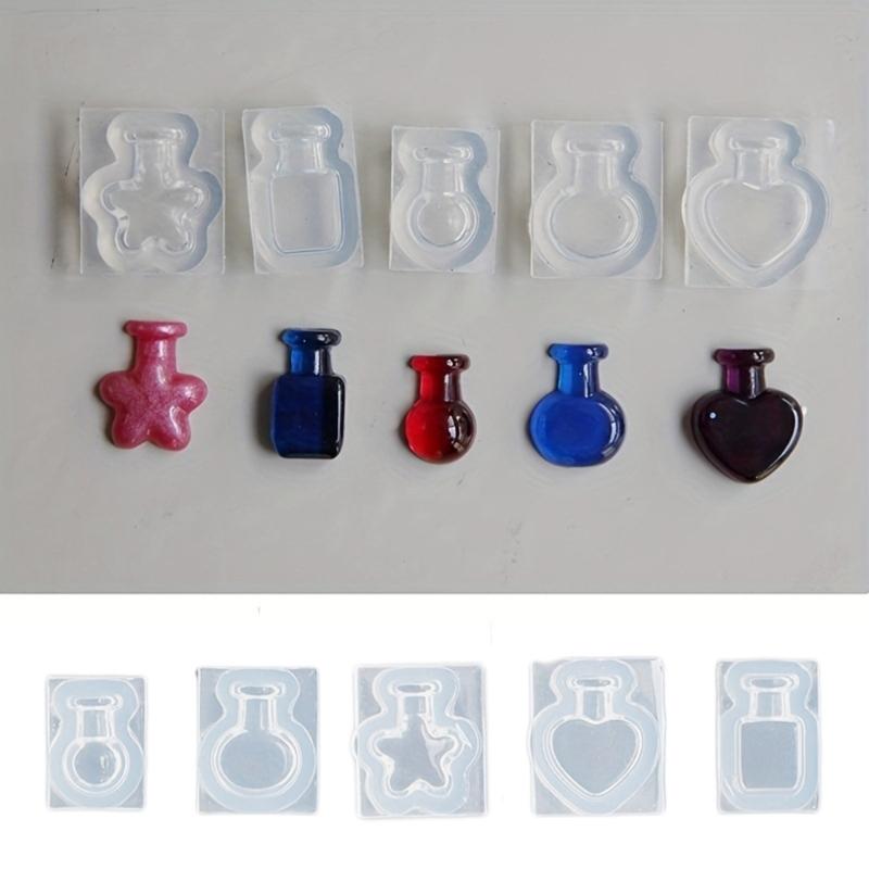 Reusable Silicone Craft Mold For Mini 3D Bottle Resin Jewelry Making Cake Decorations Easy Demolding Sturdy