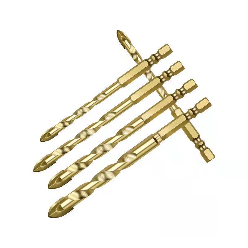 Ceramic Twist Glass Drill Bit, Triangular Hole Opener for Concrete, Tile, and Wall Drilling