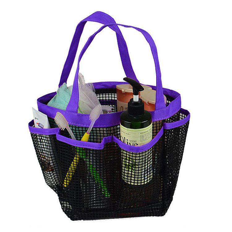 Foldable Mesh Toiletry Tote: Portable Shower and Swimming Storage Basket