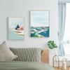 Winter Village Train Landscape Canvas Painting Nordic Anime Style Natural Poster Print Wall Art Picture Modern Home Decoration