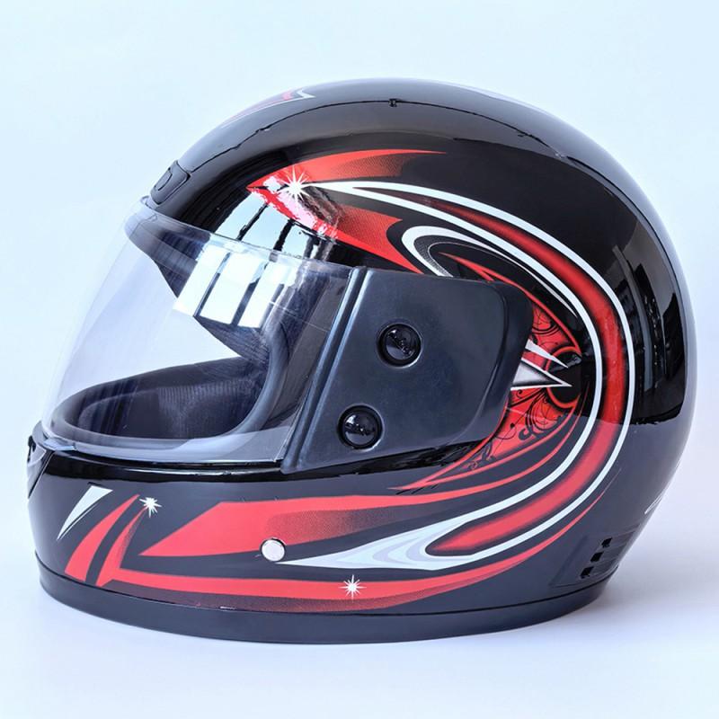 Full Face Motorcycle Helmet Adults Unisex Scooter Bike Riding Safety Gear Black Red Blue Gray PP Material