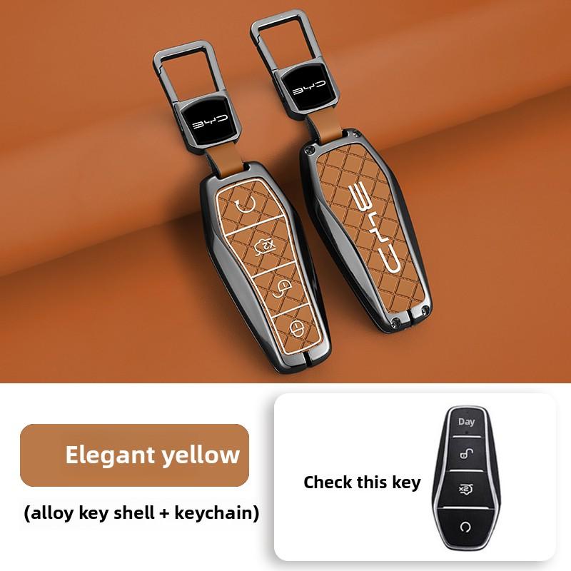 NEW Zinc Alloy Leather Car Remote Key Case Cover For BYD Atto 3 Han EV Dolphi Tang Dm Qin PLUS Song Pro MAX Yuan Accessories
