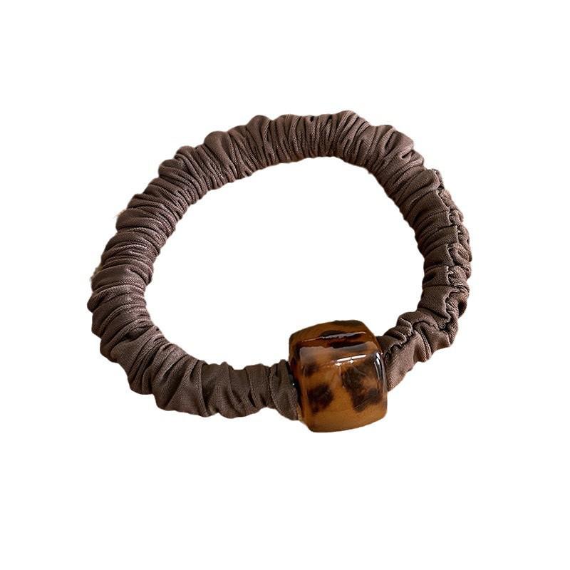 Elastyczna gumka do włosów z perłami i nadrukiem pantery - Wytrzymały i stylowy uchwyt do kucyka