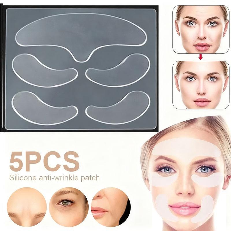 Zestaw silikonowych plastrów przeciwzmarszczkowych: 16-częściowe plastry liftingujące pod oczy, na twarz, bruzdy nosowo-wargowe i czoło