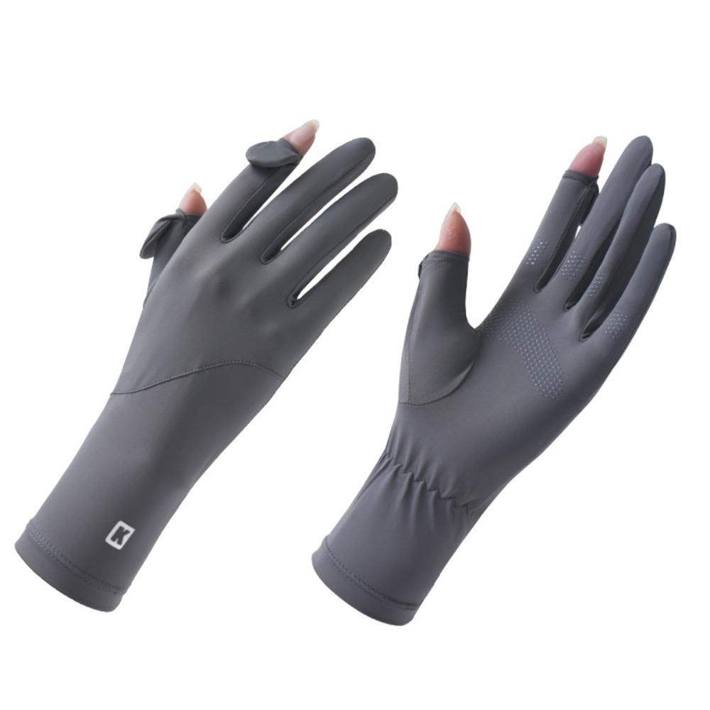 Breathable Sun Protection Riding Gloves Ice Silk Summer Driving Gloves  Ladies