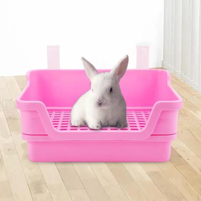Pet Toilet Cage Mounted Trainer Corner Potty Cleaner for Guinea Pigs Chinchilla Ferret Bunny