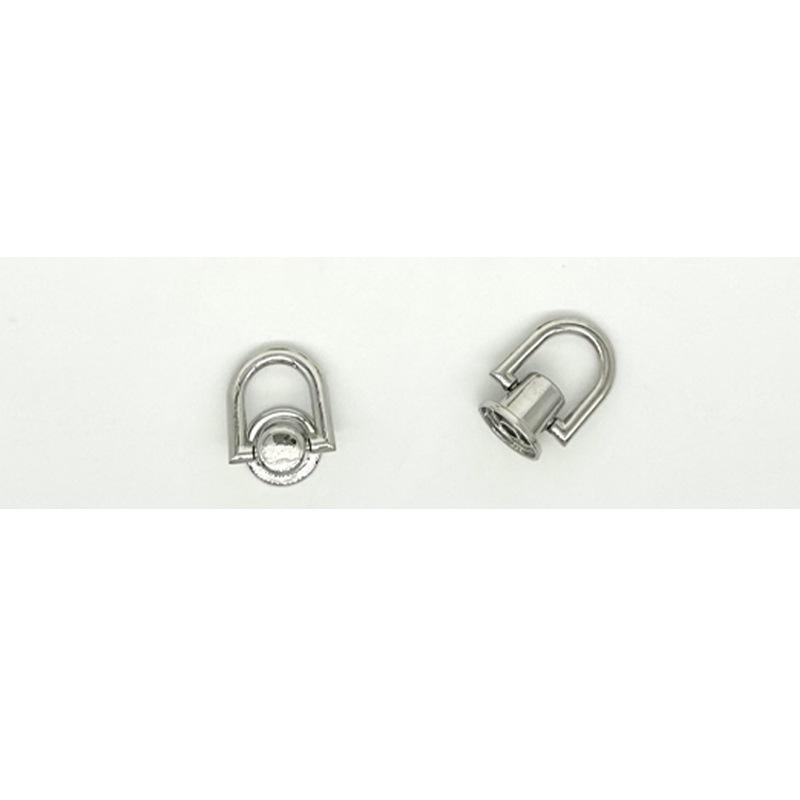 Zinc Alloy Ear Buckle Monk Head Ring with Nipple Stud for Phone Cases