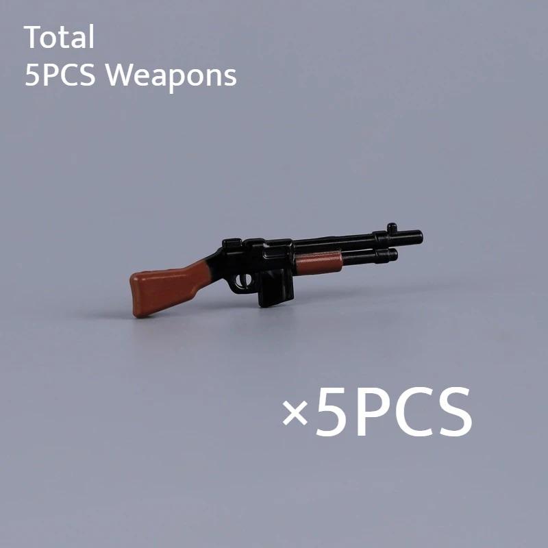 WW II Army Figures Accessory Parts Brick Playset WW2 Soldiers Army Warrior SWAT Police SWAT Machine Gun Scale Ratio Model Block Bricks Toys Playsetss