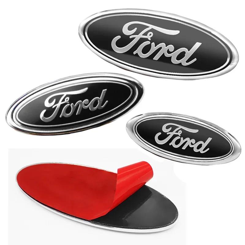 Car Styling Front Hood Emblem Rear Trunk Badge Grille Logo Sticker For Ford Focus MK3 Ranger Fiesta S-Max Mondeo MK4 Kuga