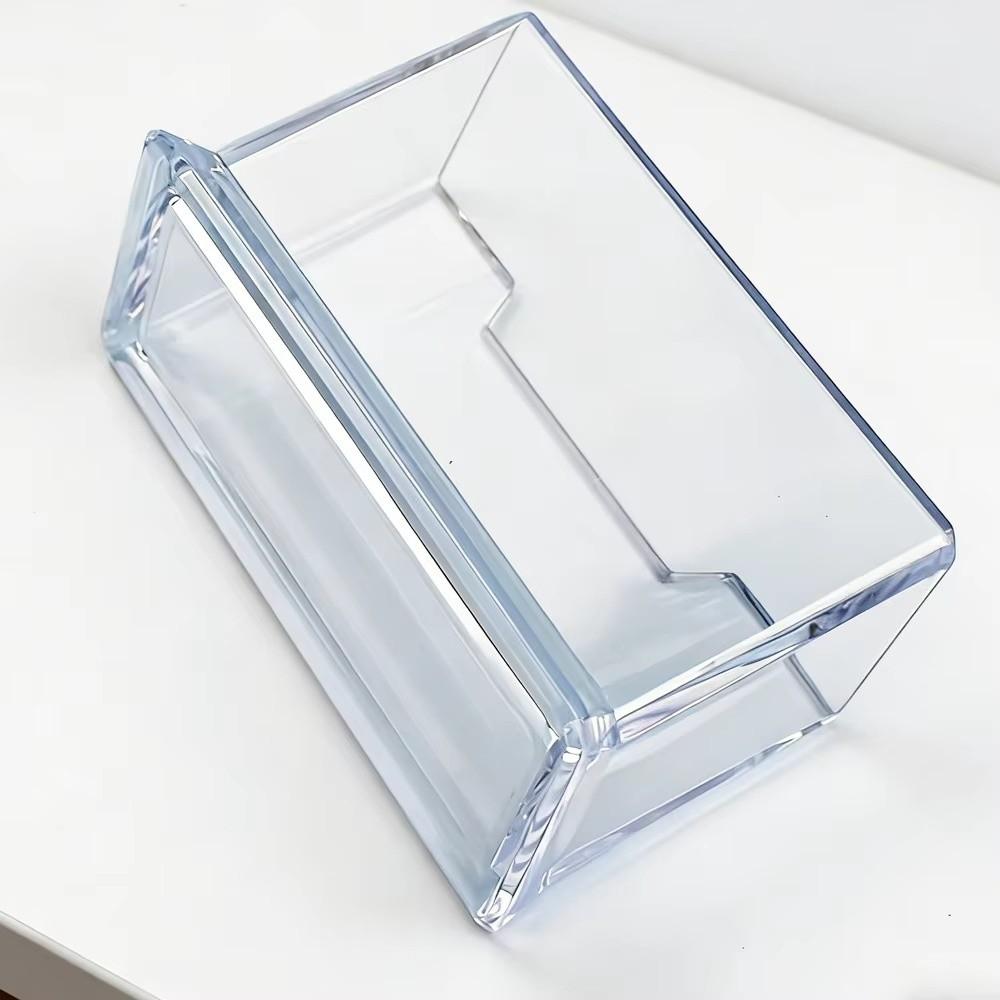 Single Layer Business Card Display Stand Clear Acrylic Visiting Card Organizer  Hotel Desktop