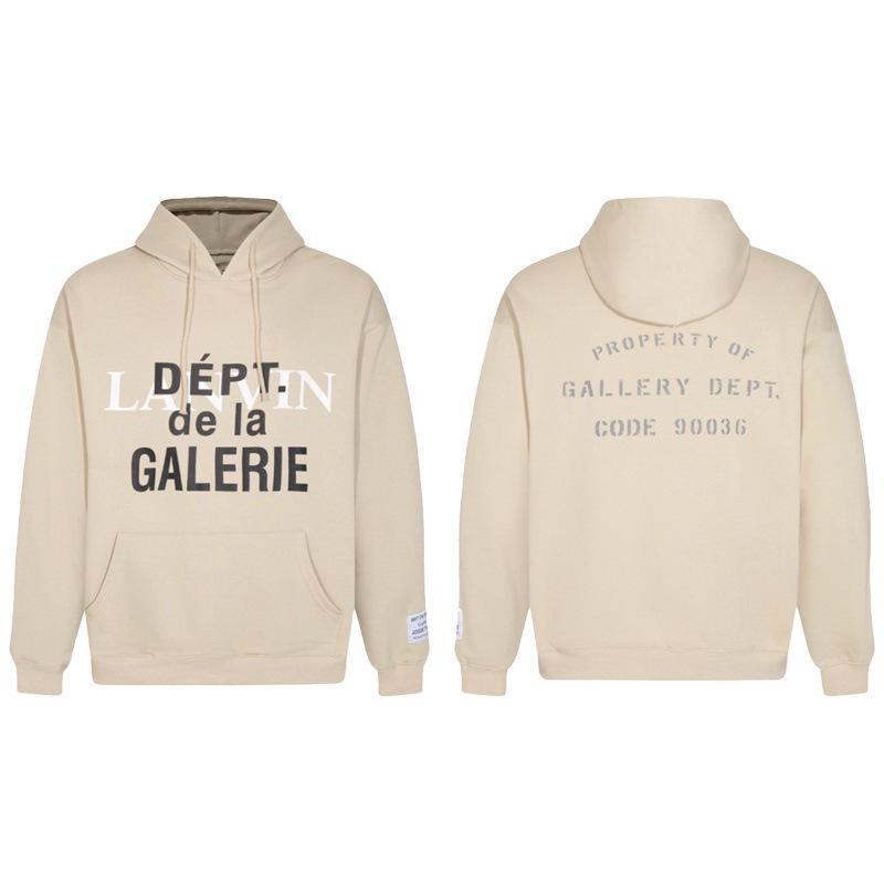 Unisex Klassisches GALLERY Print Reines Baumwoll Kapuzenpullover
