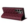 For Samsung Galaxy S25 Ultra Case Suction Cup PU Leather Wallet Phone Cover with Straps