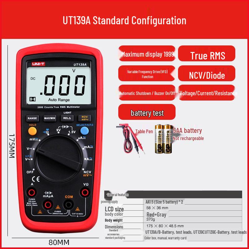 UNIT UT139 Series High Precision Digital Multimeter
